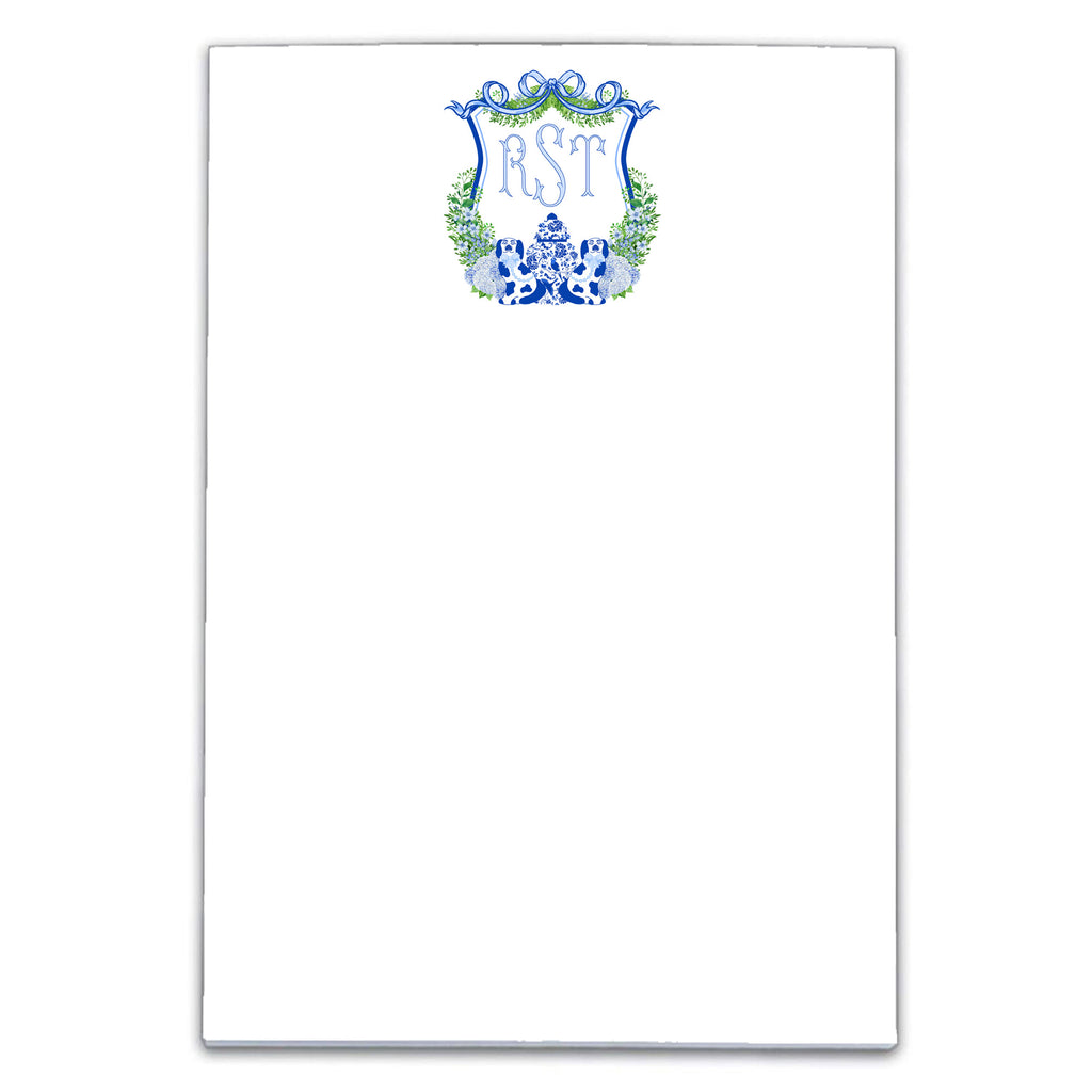 Blue Staffie Crest Notepad