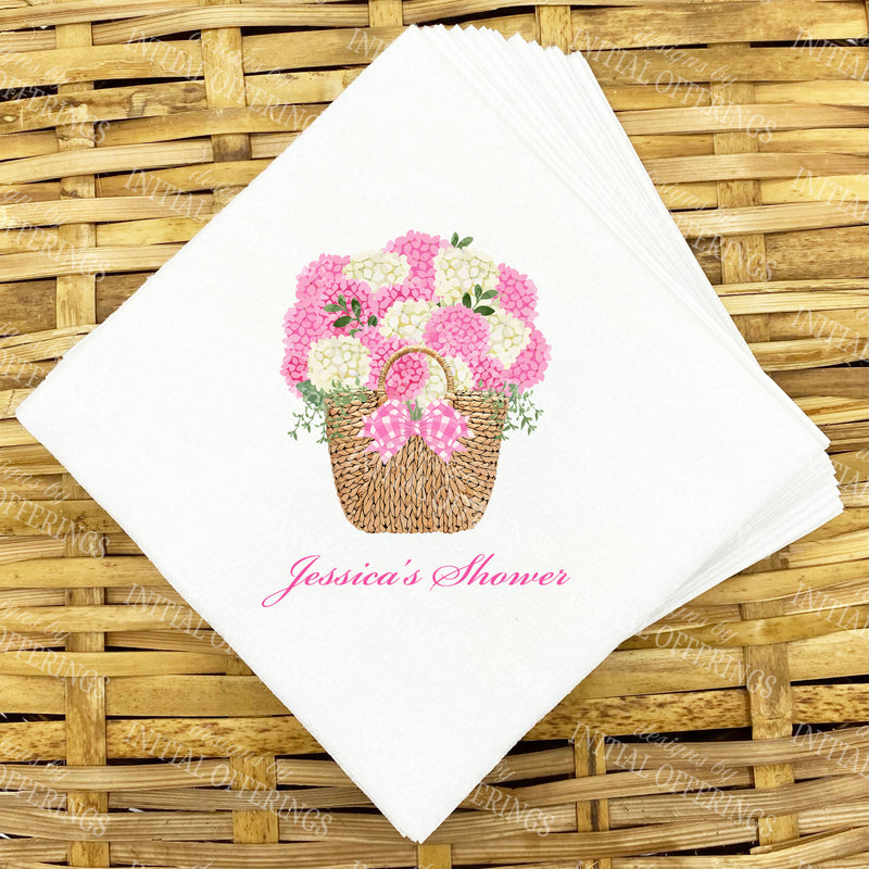 Pink Nantucket Bouquet Napkins and Guest Towels