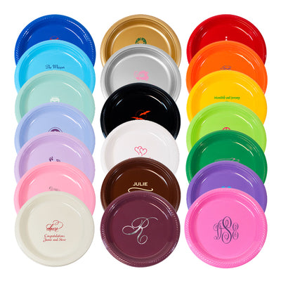 Custom Monogram Plates | Appetizer Dessert | Dinner Plates - 20 Colors! 20 Colors!