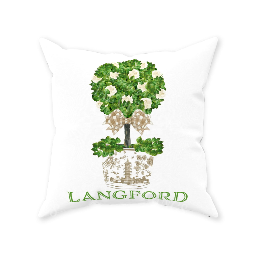 Gardenia Topiary Pillow - Available in 5 Sizes