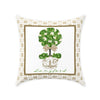 Gardenia Topiary Pillow with Border - Available in 5 Sizes