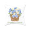 Blue Nantucket Bouquet Pillow - Available in 5 Sizes