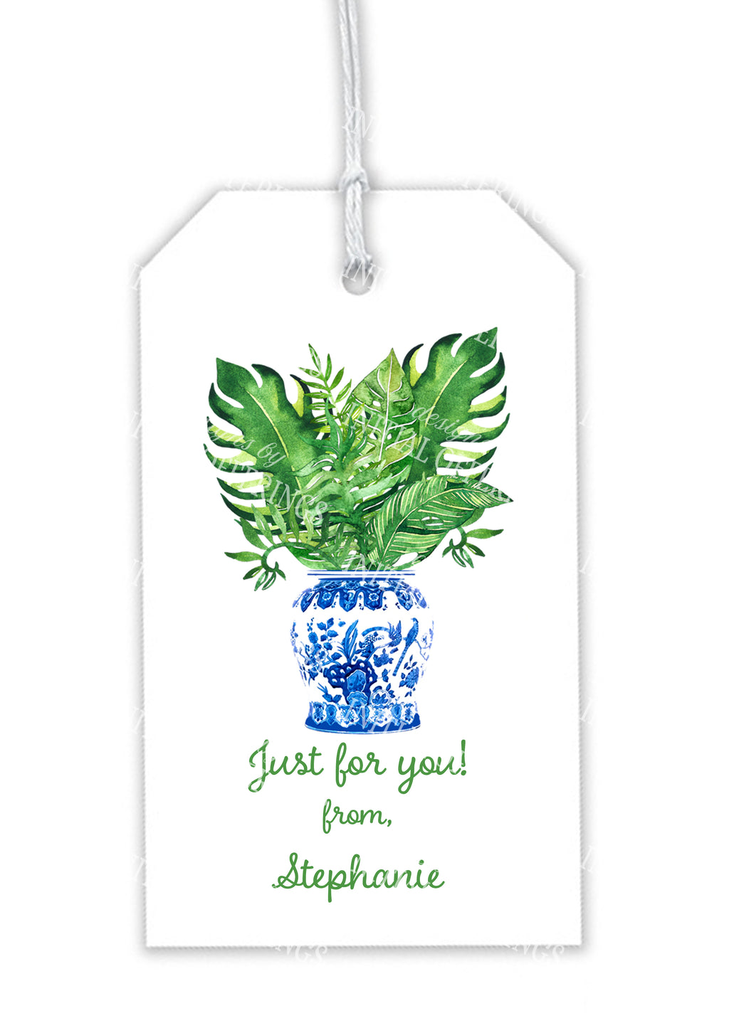 Ginger Jar with Palms Gift Tags
