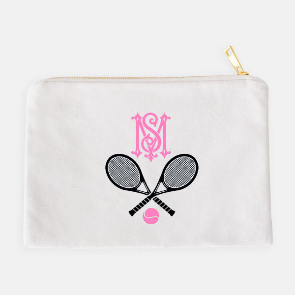 Tennis Racquets Black and Pink Accessory Case