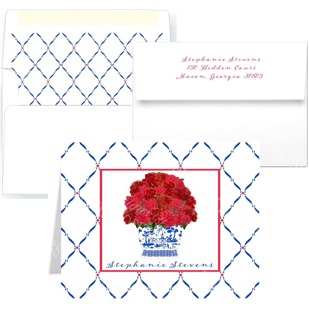Red Bouquet Notecards
