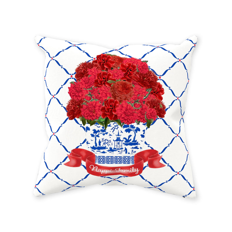 Red Bouquet Pillow