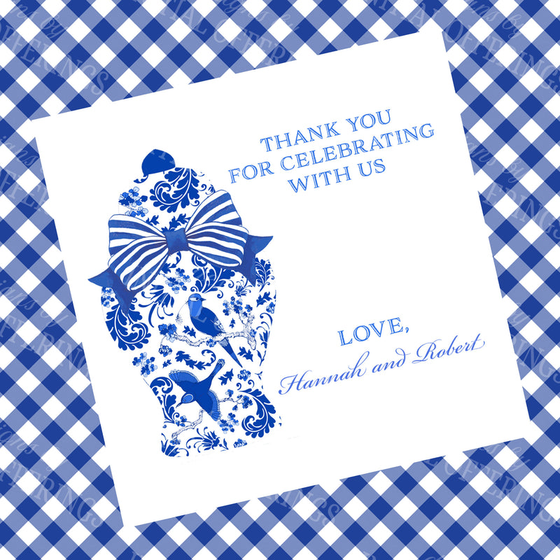 Blue Ginger Jar Gift Enclosure Card