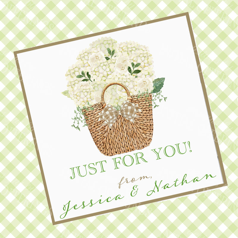 White Nantucket Bouquet Gift Enclosure Card