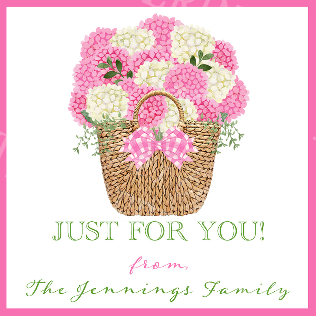 Pink Nantucket Bouquet Gift Label