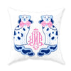 Staffordshire Spaniel Pair with Monogram Pillow