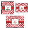 Red and White Plaid Stag Head Swag Acrylic Tray in 3 Sizes