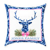 Blue Camo Stag Head Swag Pillow