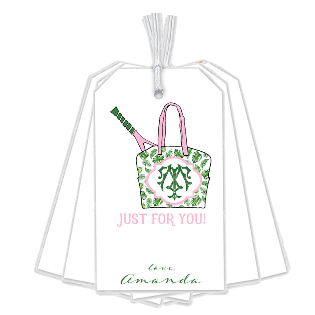 Palm Leaf Tennis Bag Gift Tags
