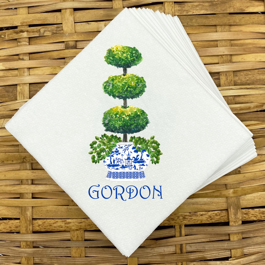 Triple Topiary Napkins and Guest Towels