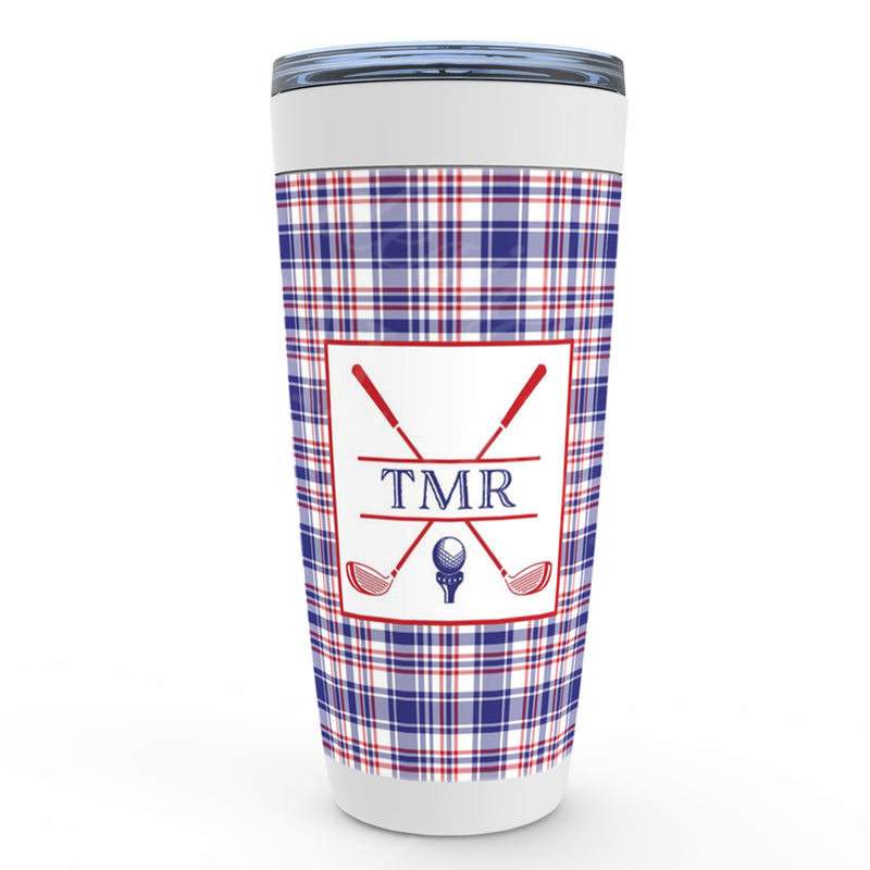 Golf Clubs in Navy and Red Viking Tumbler
