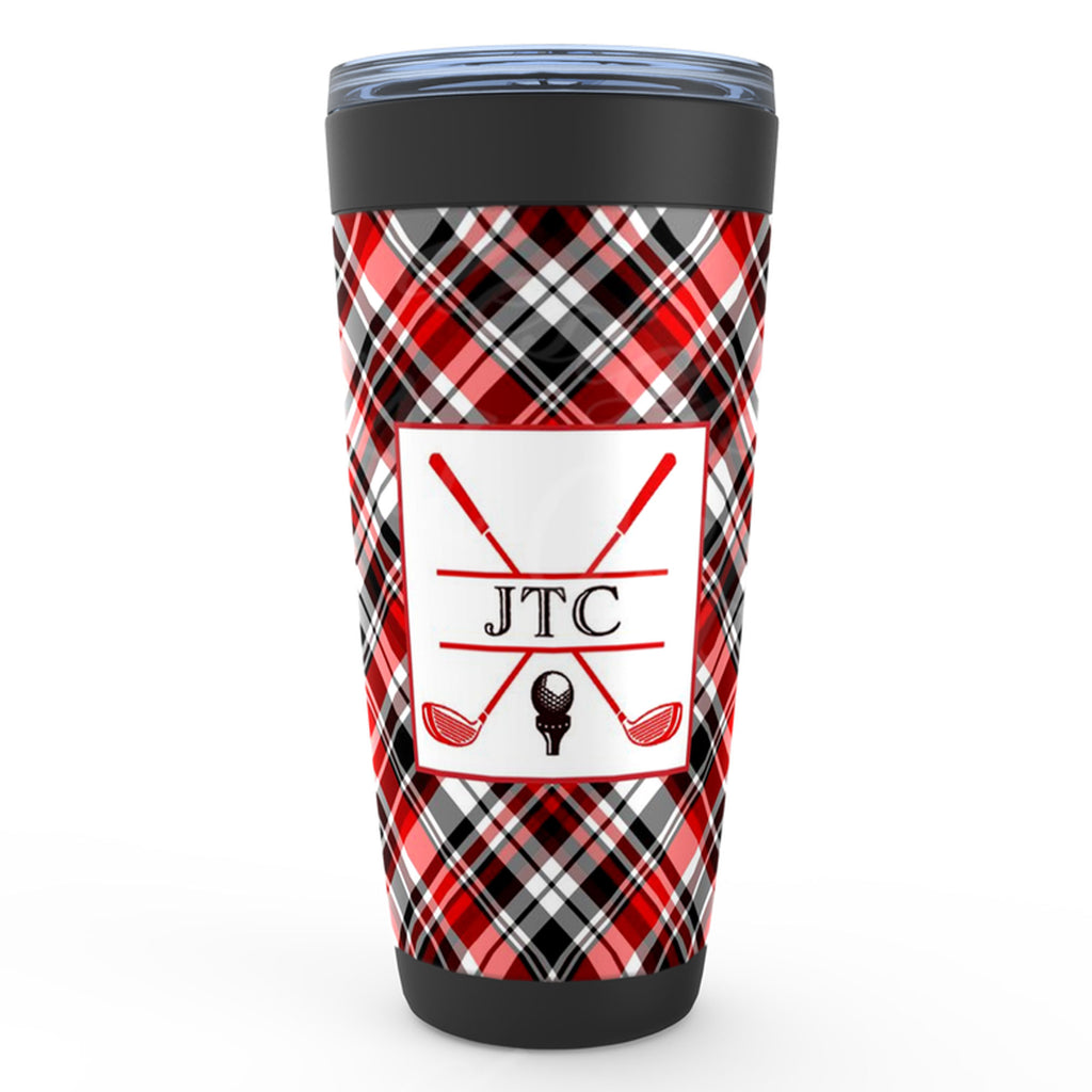 Golf Clubs in Red and Black Viking Tumbler
