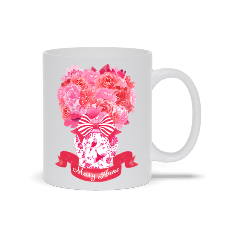 Pink and Red Bouquet Mug