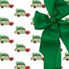 Red and Green Plaid Woody Wagon Gift Wrap Paper