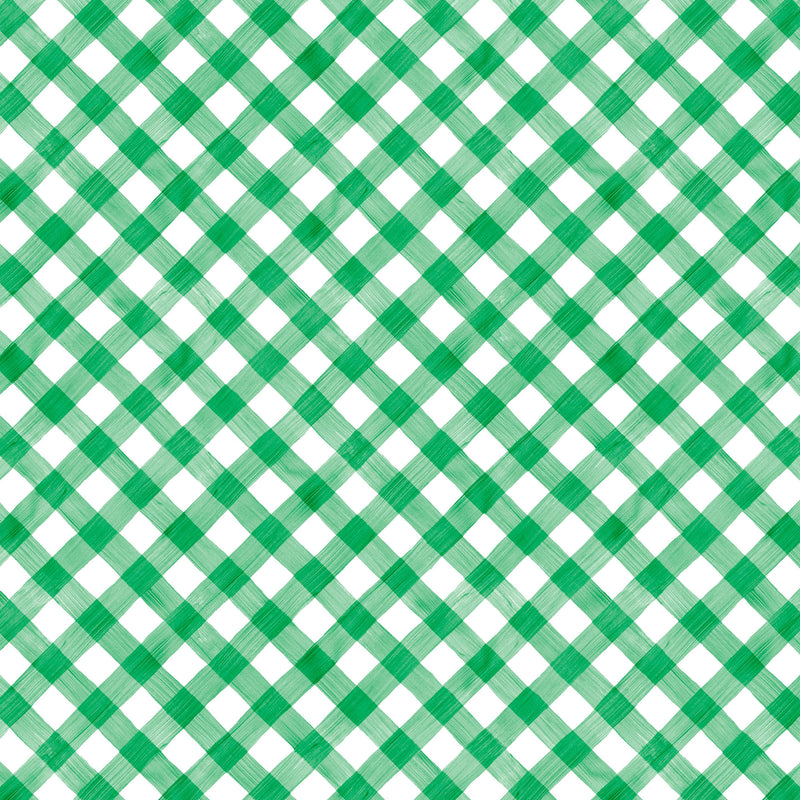 Gingham in Green Watercolor Gift Wrap Paper