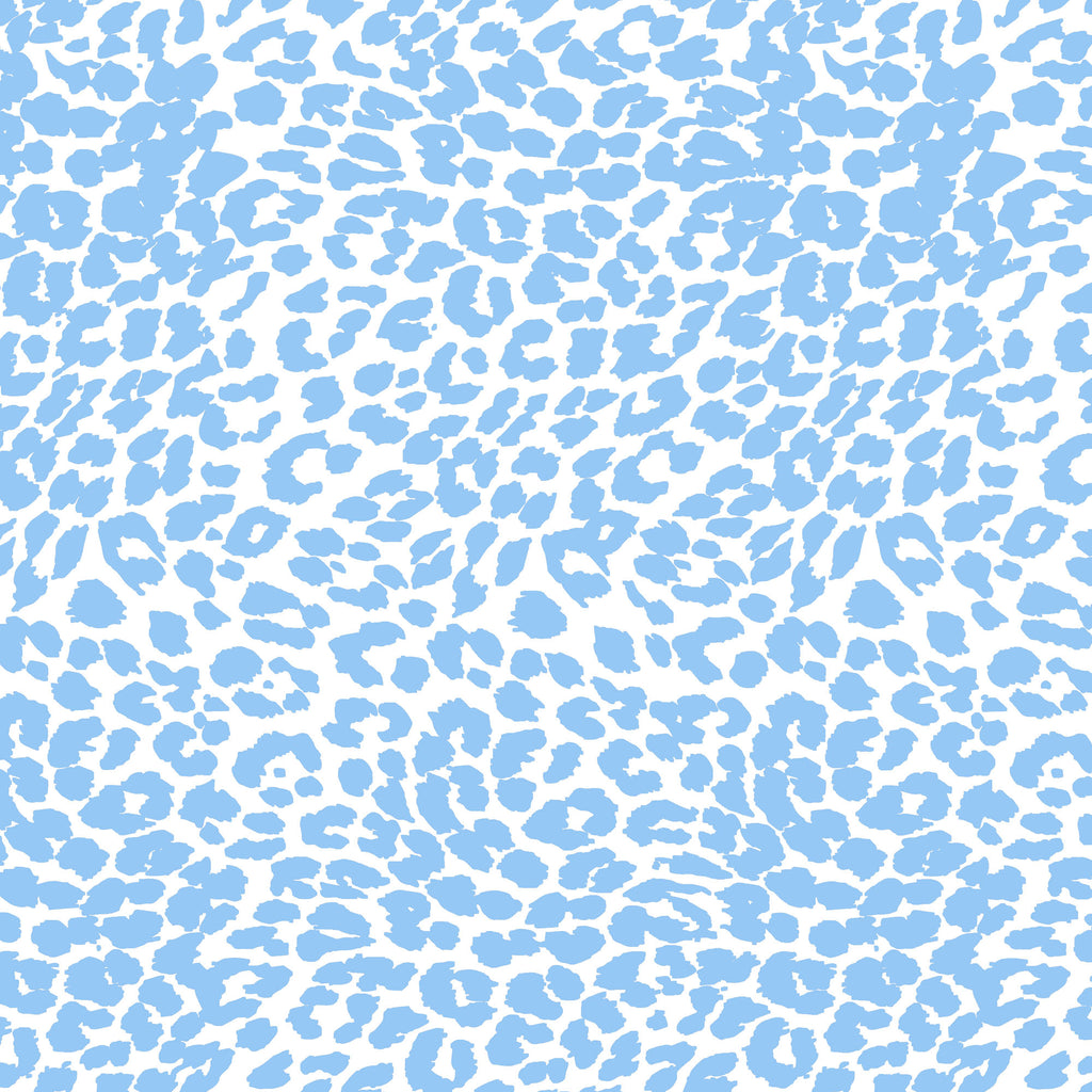 Holiday Blue Cheetah Gift Wrap Paper