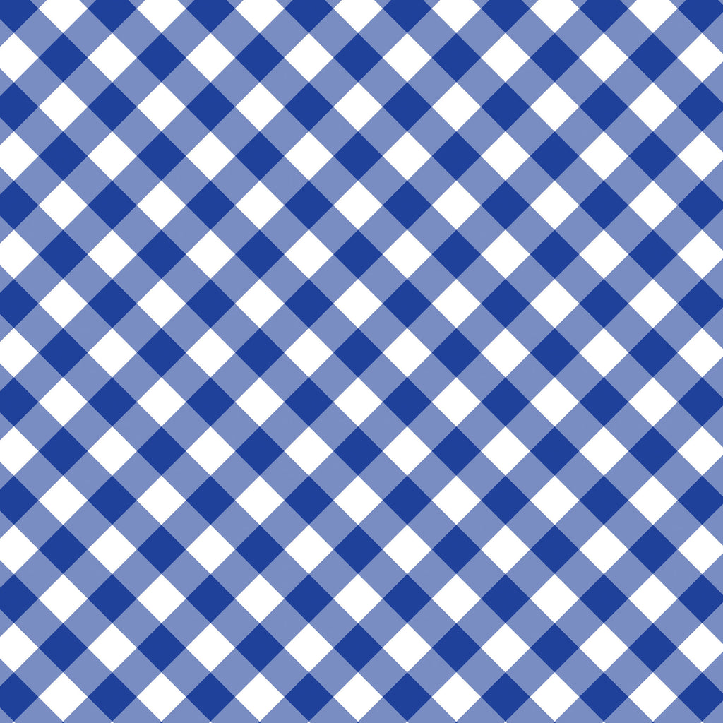 Gingham in Blue Gift Wrap Paper