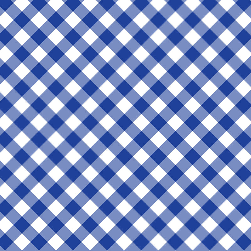 Gingham in Blue Gift Wrap Paper