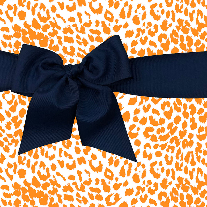 Orange Cheetah Gift Wrap Paper