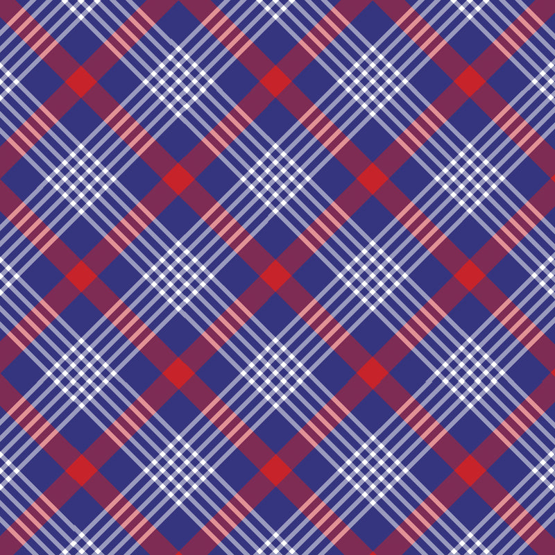 Red and Blue Plaid Gift Wrap Paper