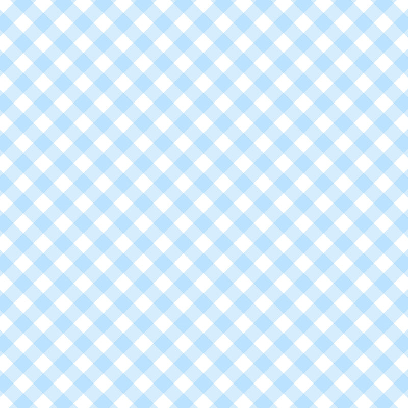 Sky Blue Gingham Gift Wrap Paper