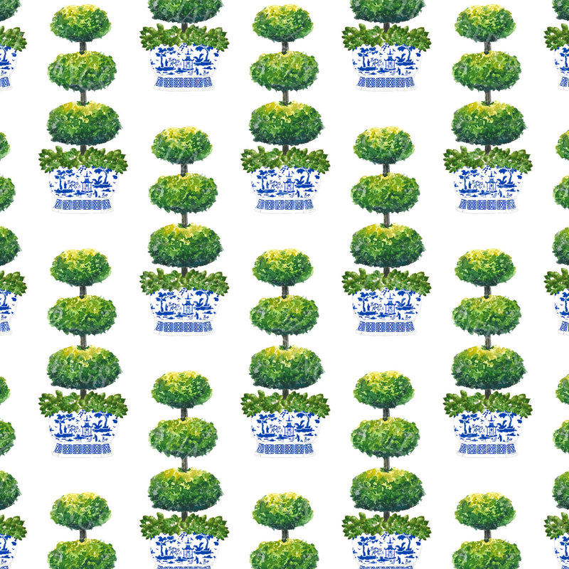 Triple Topiary Gift Wrap Paper