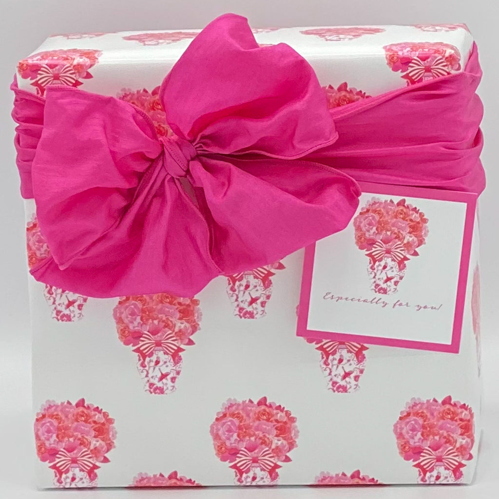 Pink and Red Bouquet Gift Wrap Paper